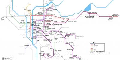 ليون السكك الحديدية خريطة