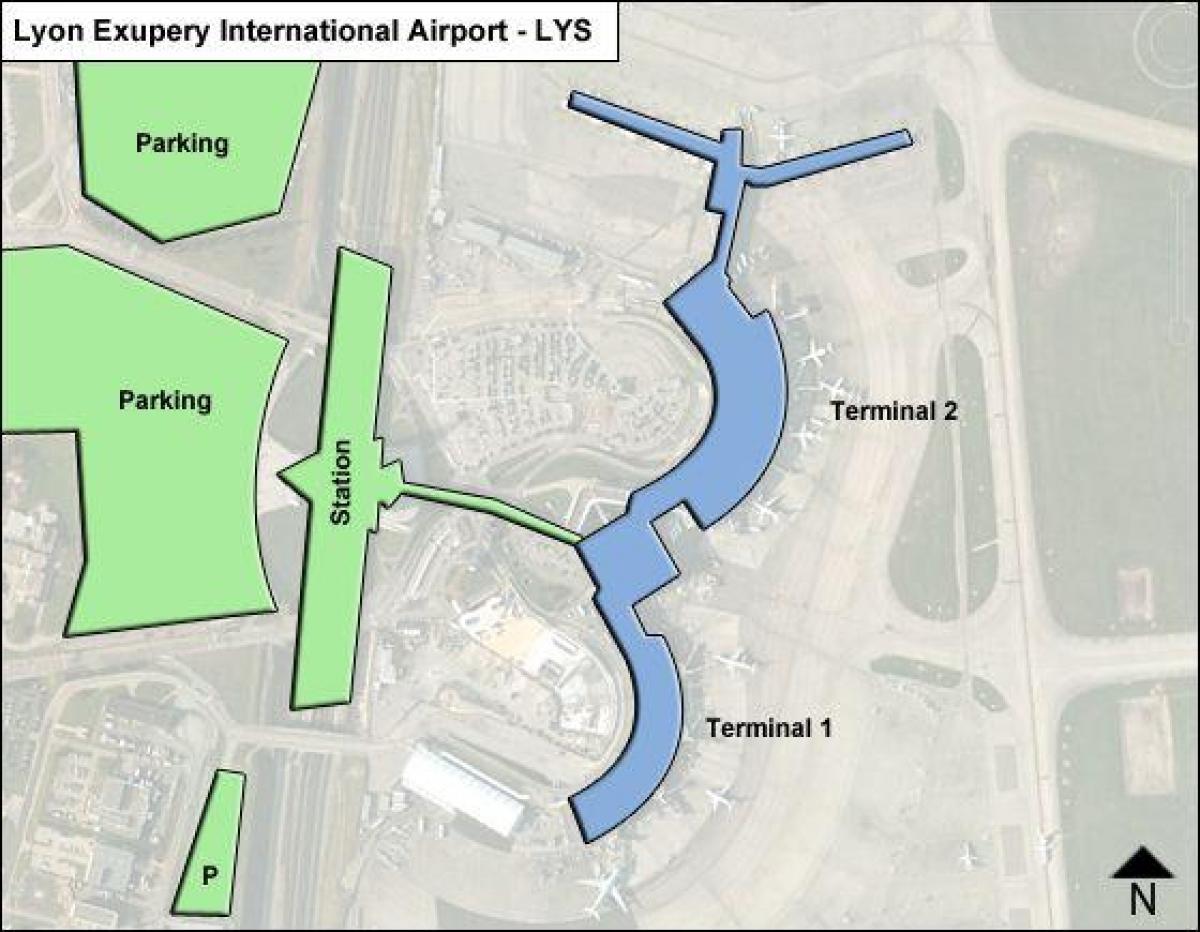 خريطة ليون المطار